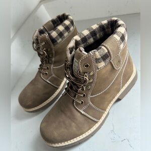 ANJOUFEMME‎ Casual Hiking Boots Womens Waterproof Lightweight Lace up sz 8.5